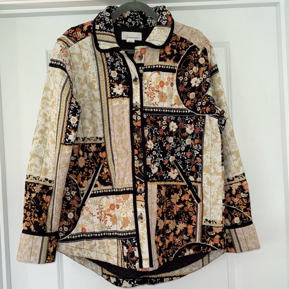 Anthropologie Patchwork Shirt Jacket - image 4